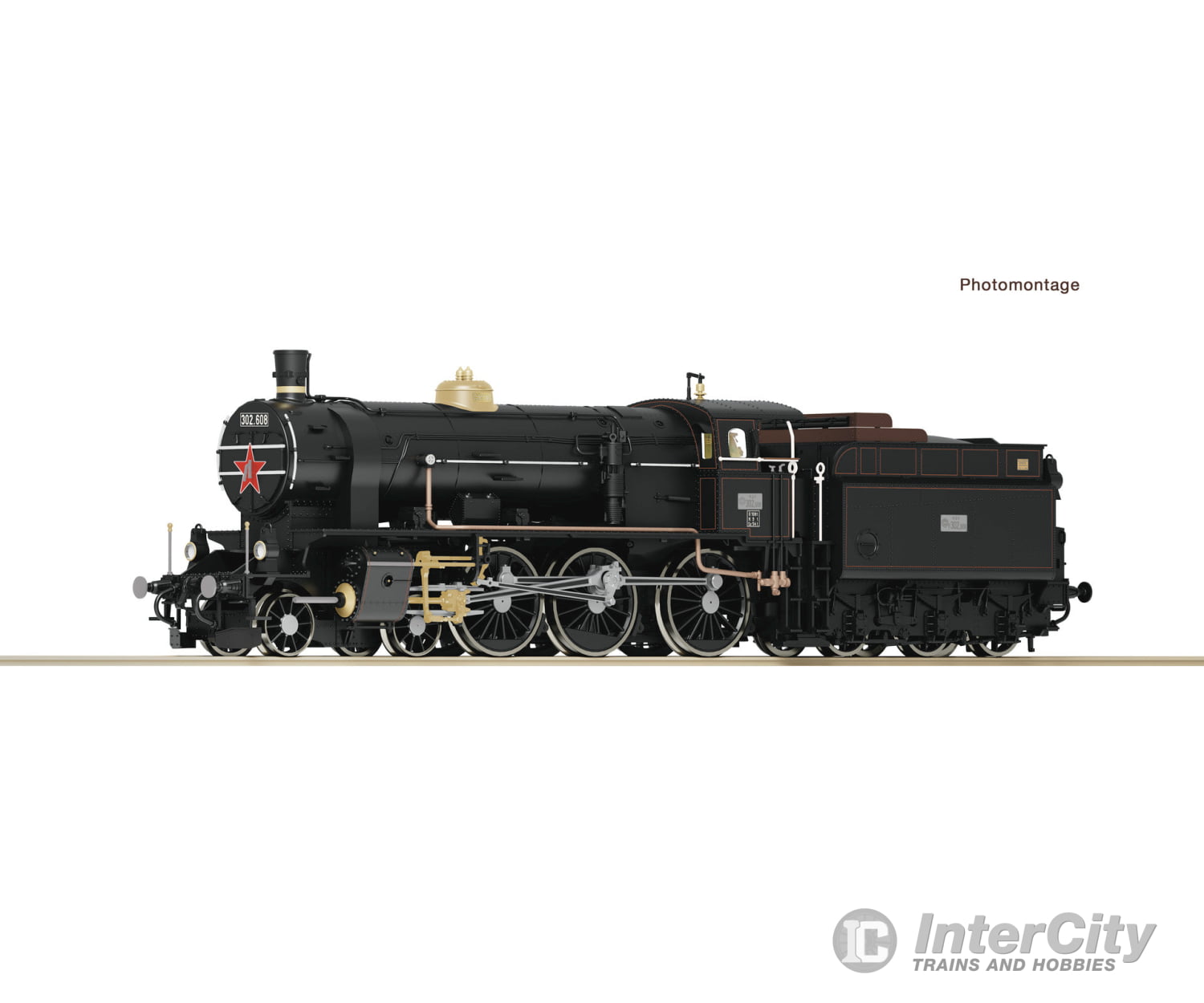 Roco 7100025 Ho Steam Locomotive 302.608 Mav Dc Analog European Locomotives