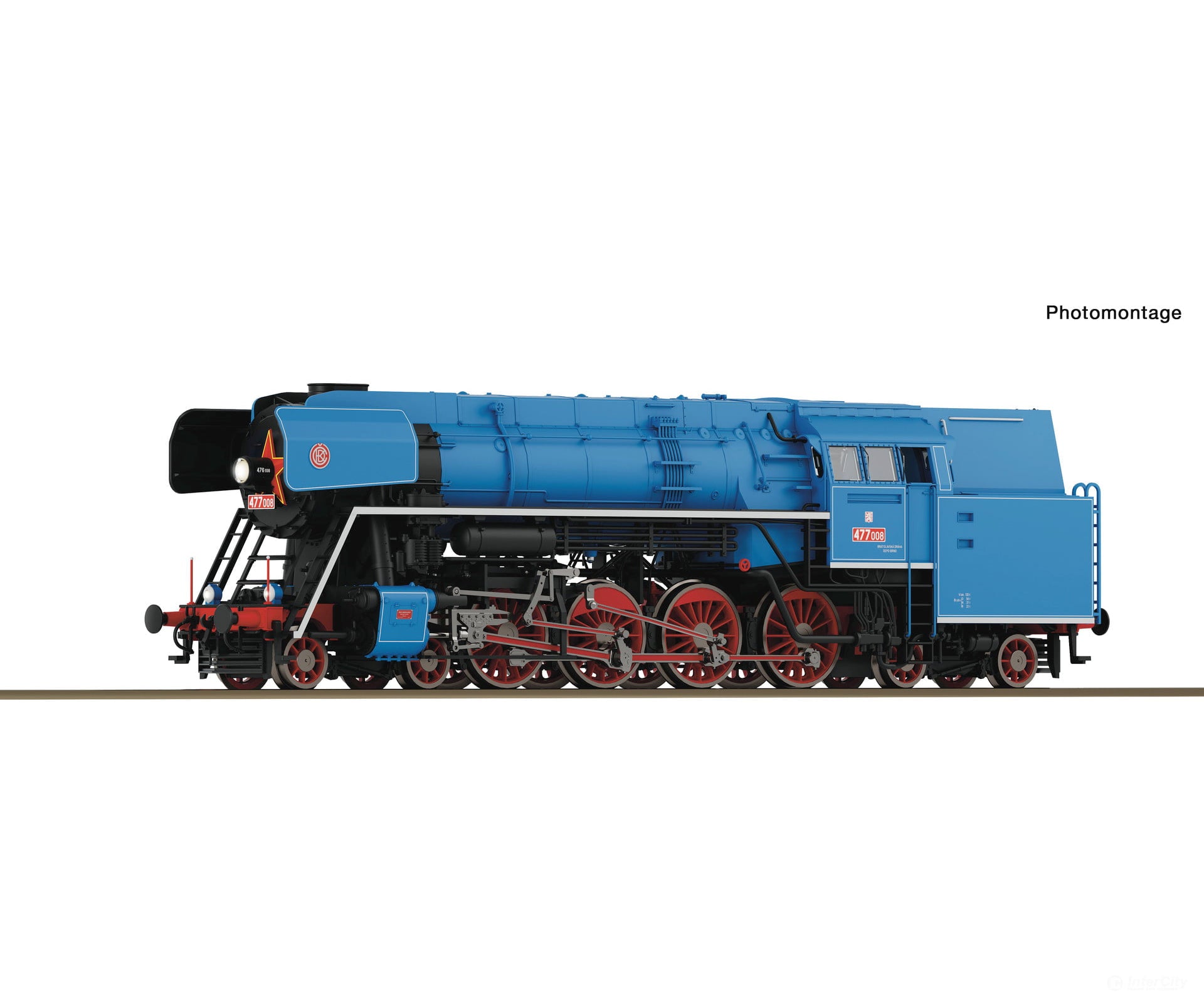 Roco 7100033 HO Steam locomotive 477 008 CSD DC Analog European Locomotives