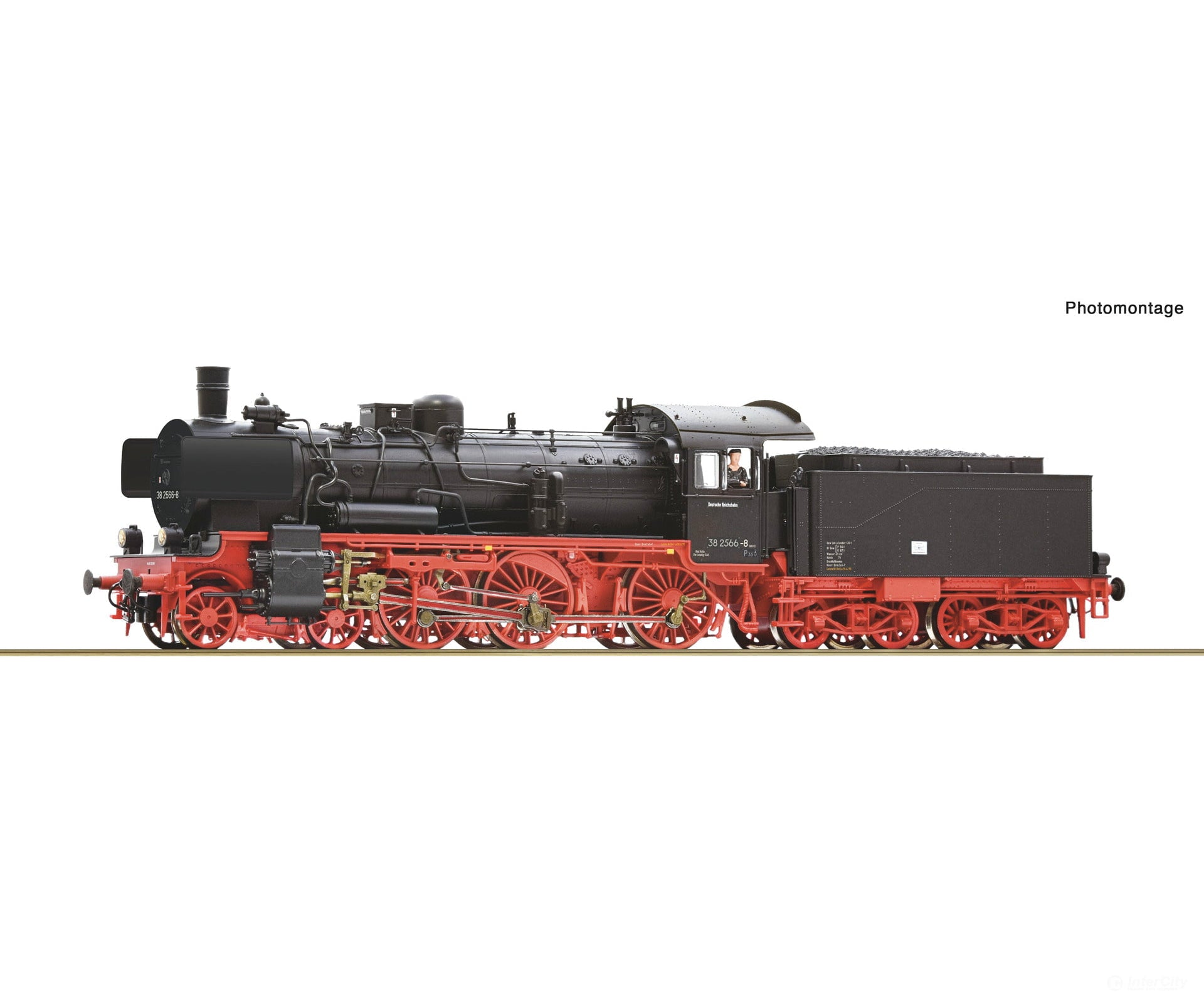 Roco 7100045 HO Steam locomotive 38 2566-8 DR DC Analog European Locomotives
