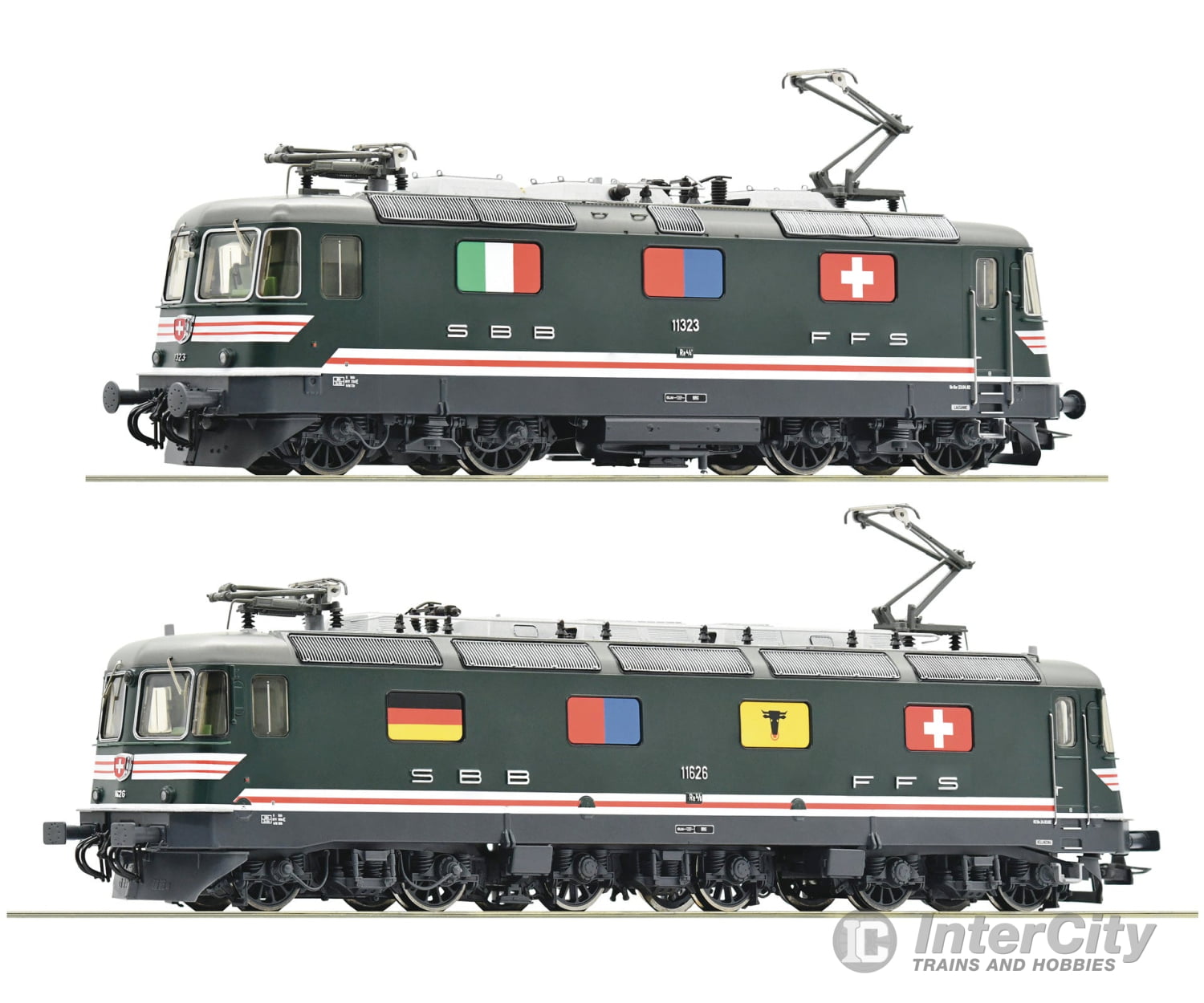 Roco 71414 Ho Sbb Electric Locomotive Double Traction Re 10/10 - Dc Analog European Locomotives