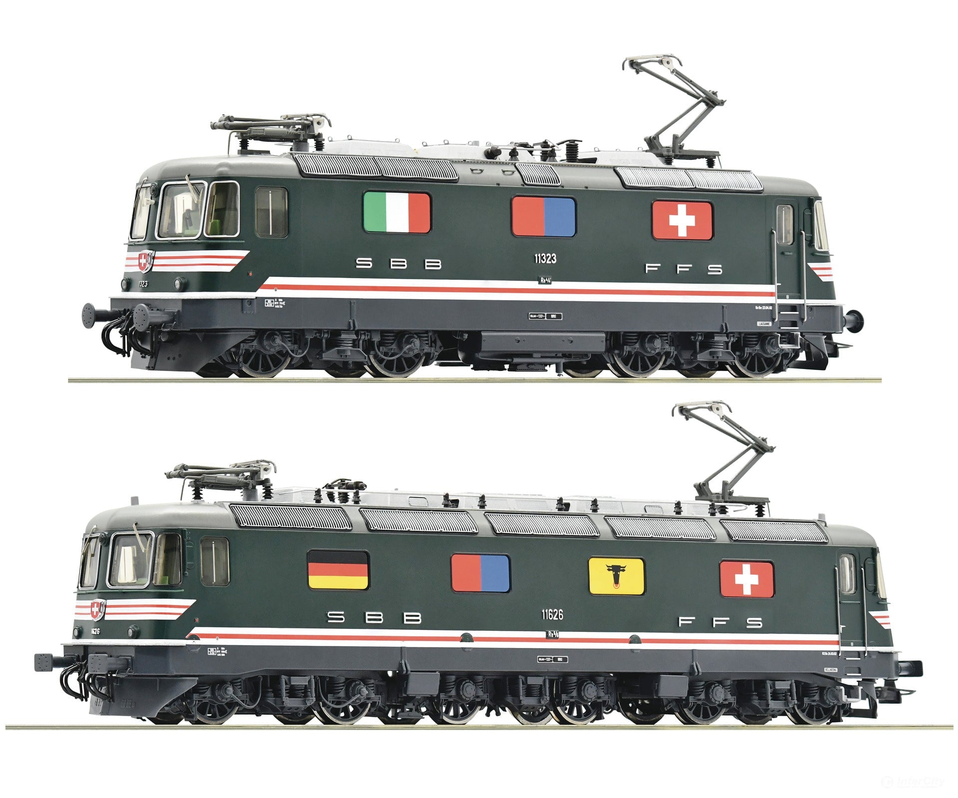 Roco 71414 Ho Sbb Electric Locomotive Double Traction Re 10/10 - Dc Analog European Locomotives
