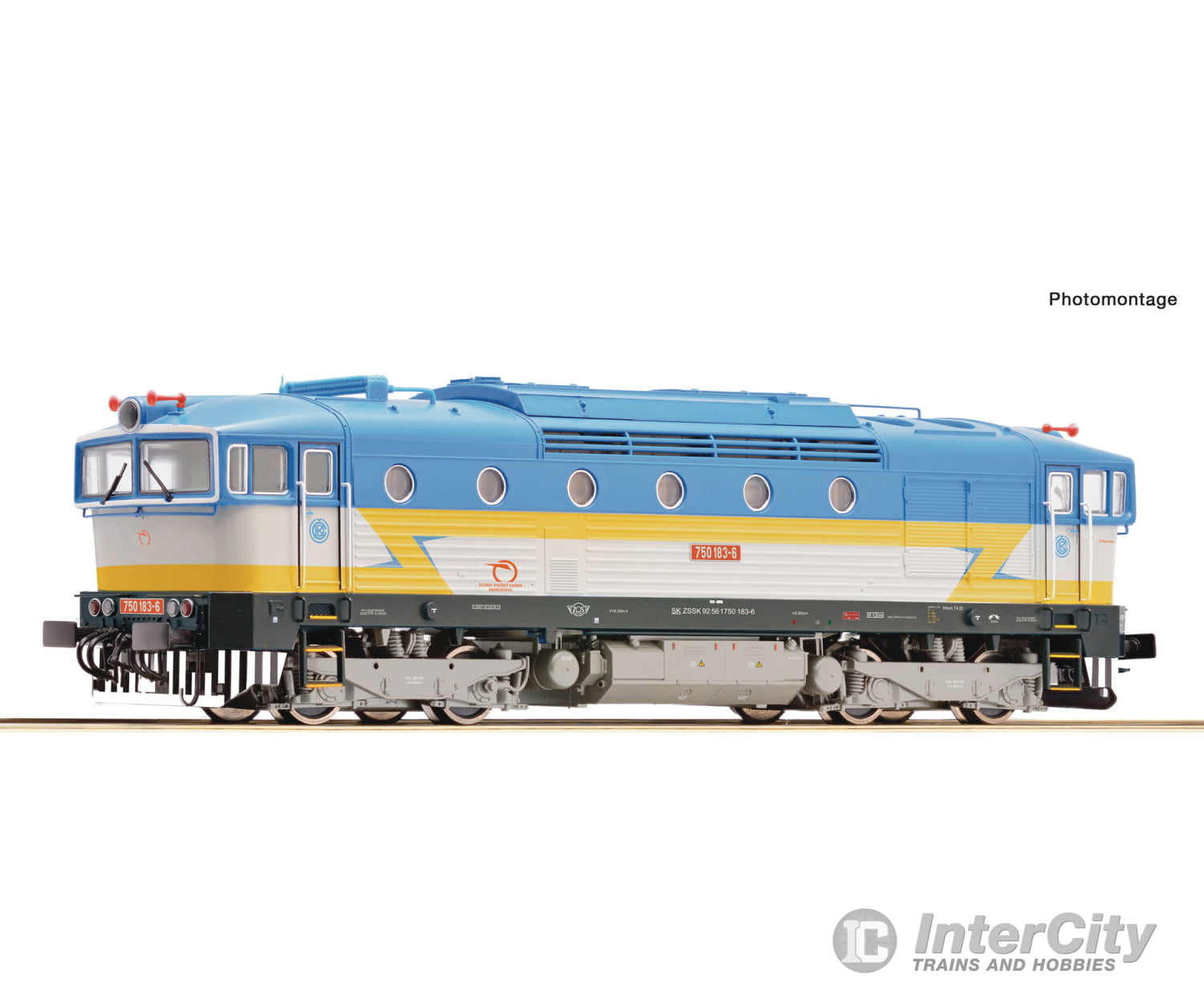 Roco 7300056 Ho Diesel Locomotive 750 183-6 Zssk Dc Analog European Locomotives