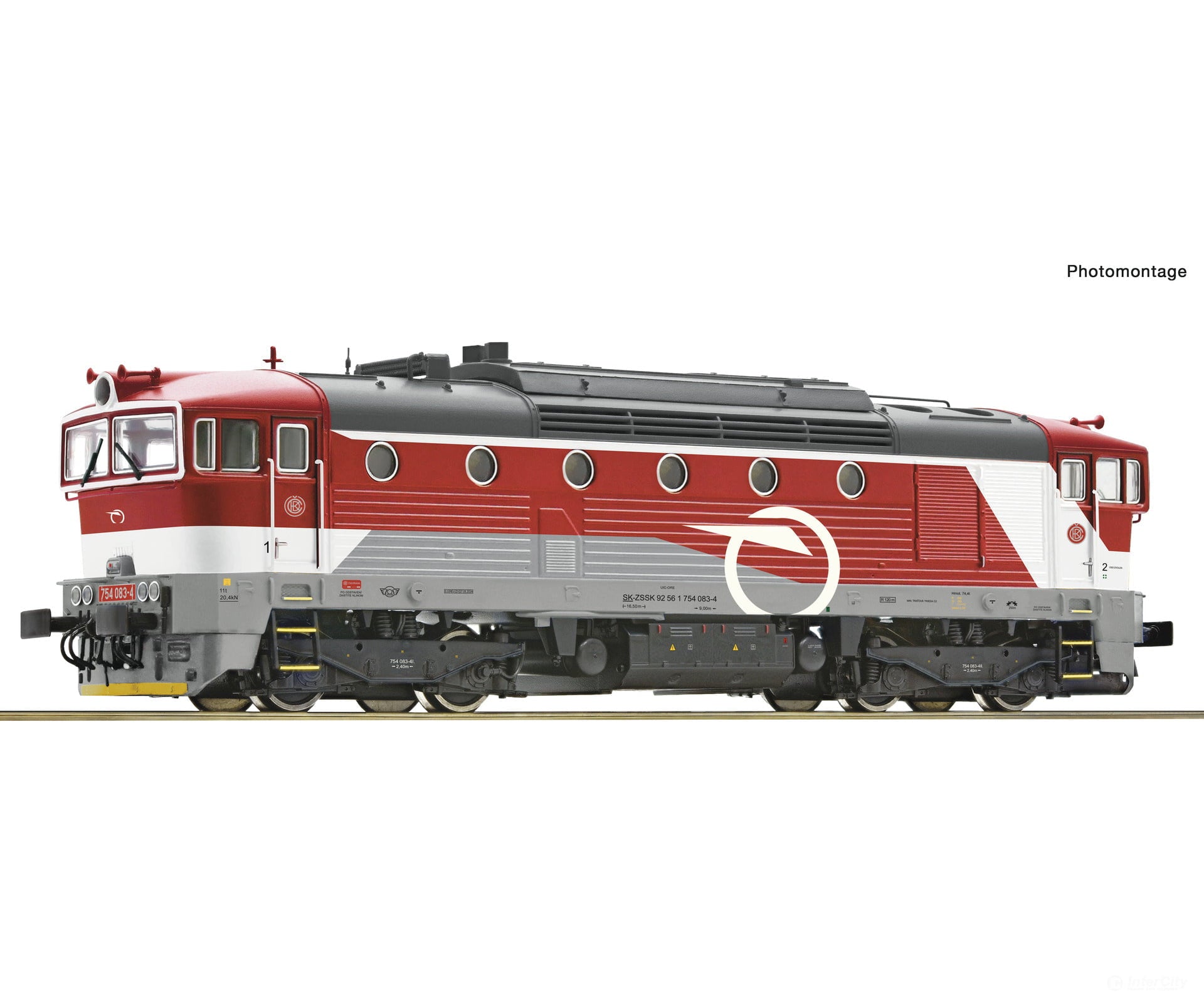 Roco 7300082 HO Diesel locomotive 754 083-4 ZSSK DC Analog European Locomotives