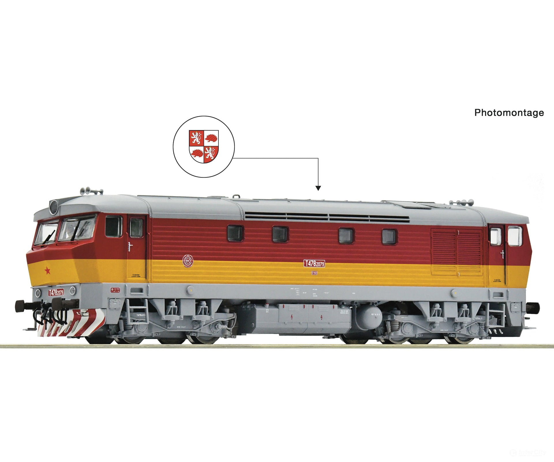 Roco 7300090 HO Diesel Locomotive T 478 2079 CSD DC Analog European Locomotives