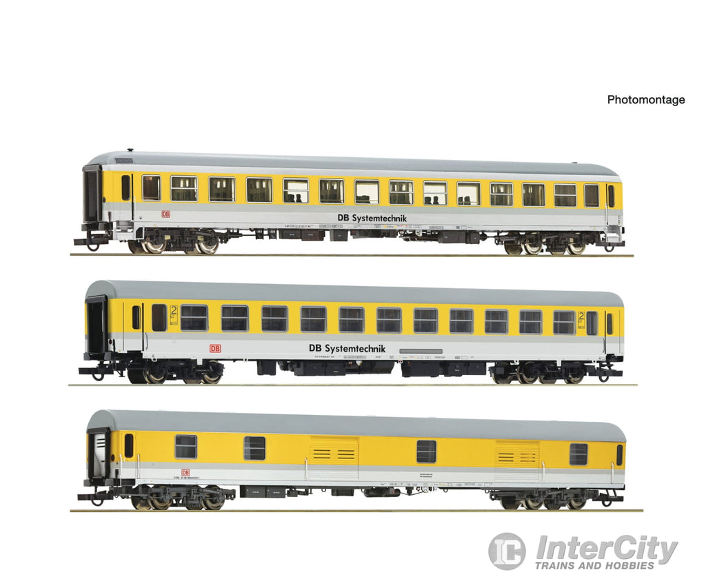 Roco 74013 Ho 3-Piece Set: ’Db Systemtechnik’ Db Ag European Passenger Cars