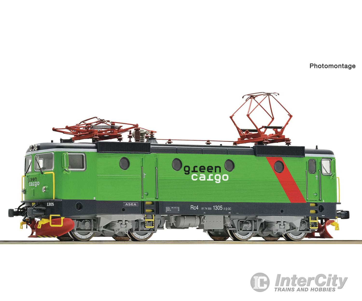 Roco 7500007 Ho Electric Locomotive Rc4 1305 Green Cargo Dc Analog European Locomotives