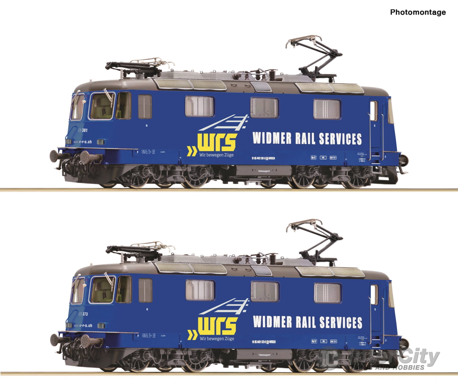 Roco 7500045 Ho 2-Piece Set: Electric Locomotives 421 373-2 And 381-5 Wrs Era 6 (Dc) European