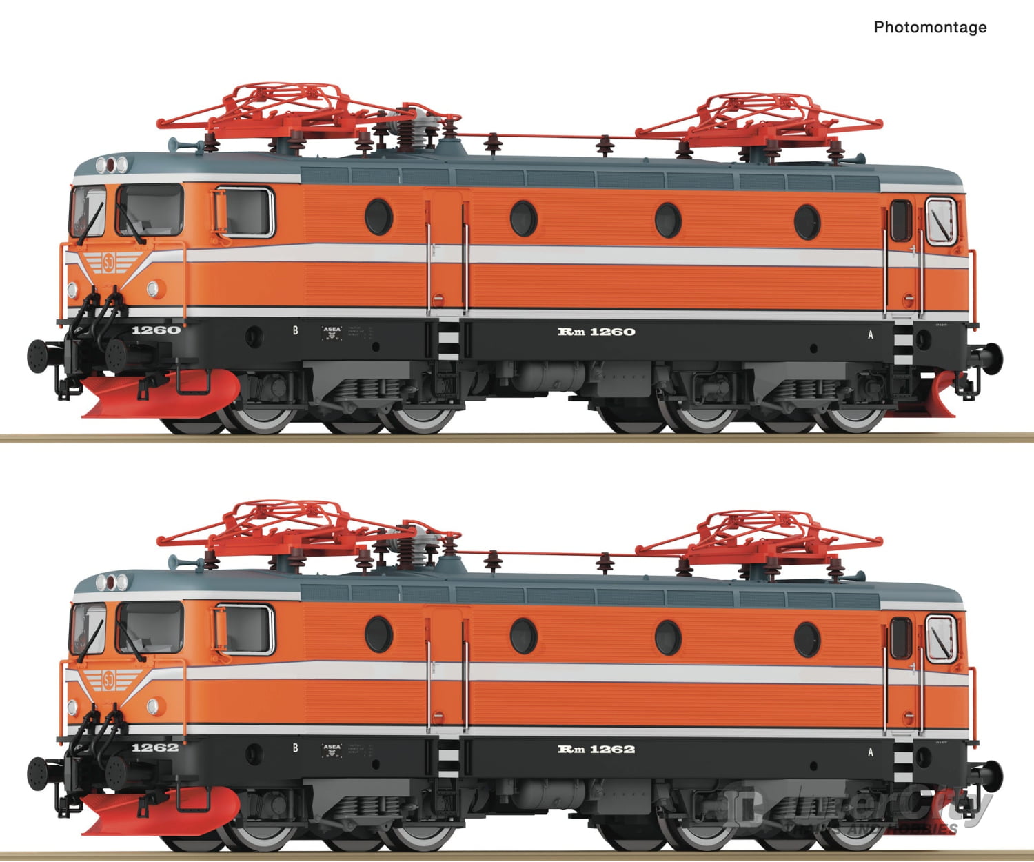 Roco 7500048 Ho 2-Piece Set: Electric Locomotives Rm Sj Era 4 (Dc) European Locomotives