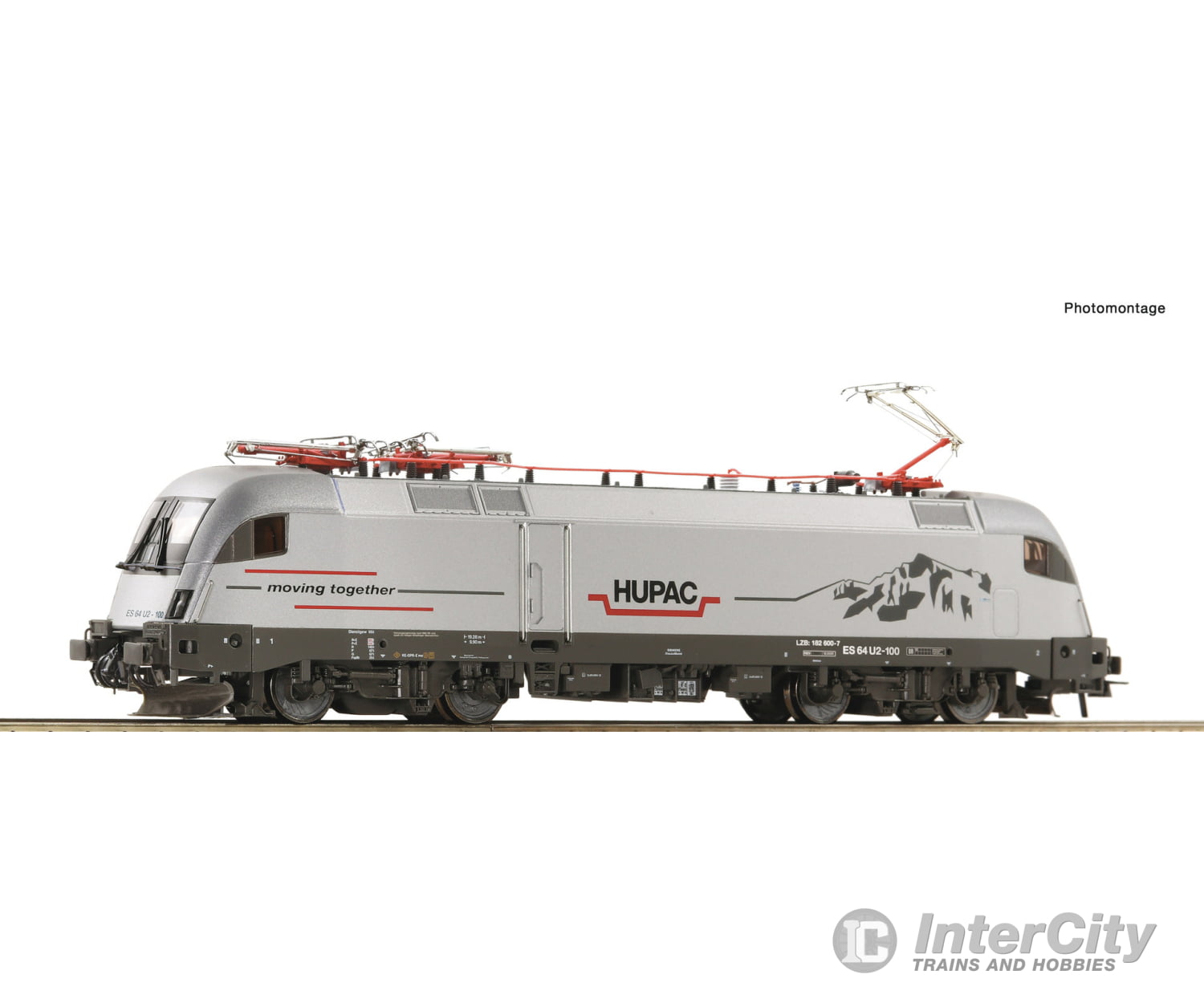 Roco 7500070 Ho Electric Locomotive Es 64 U2-100 Hupac Era 6 (Dc) European Locomotives