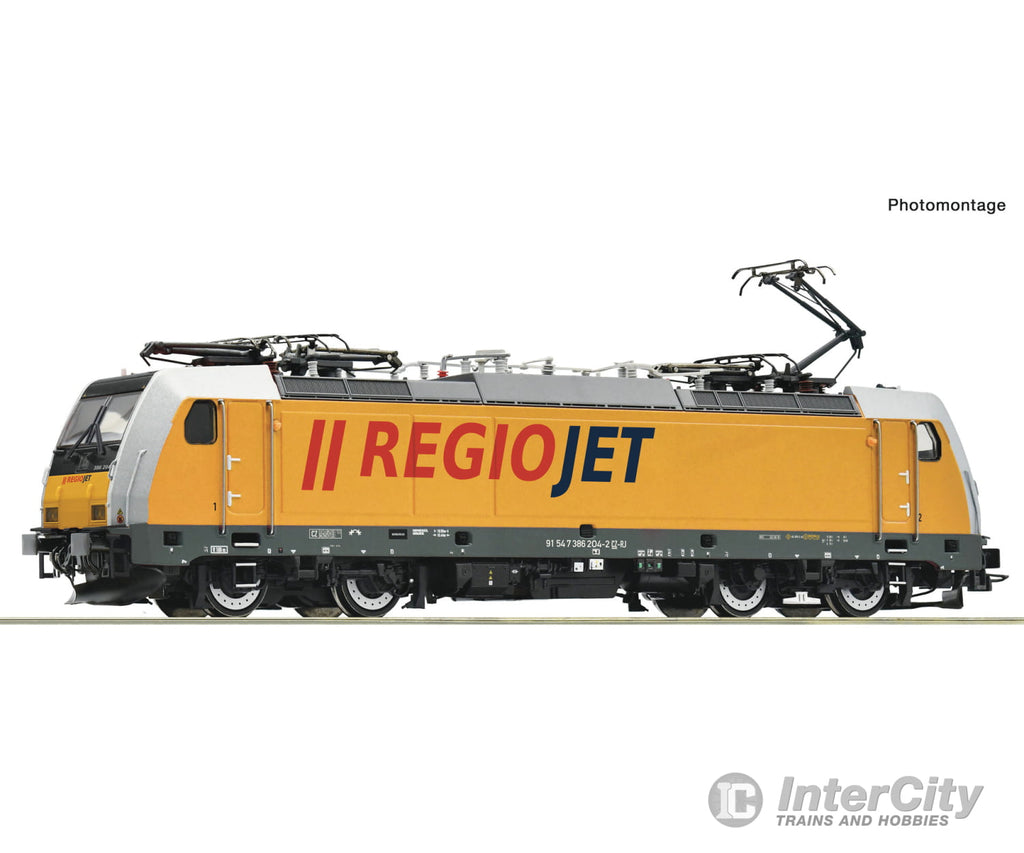 Roco 7500102 Ho Electric Locomotive 386 204-2 Regiojet Dc Analog European Locomotives