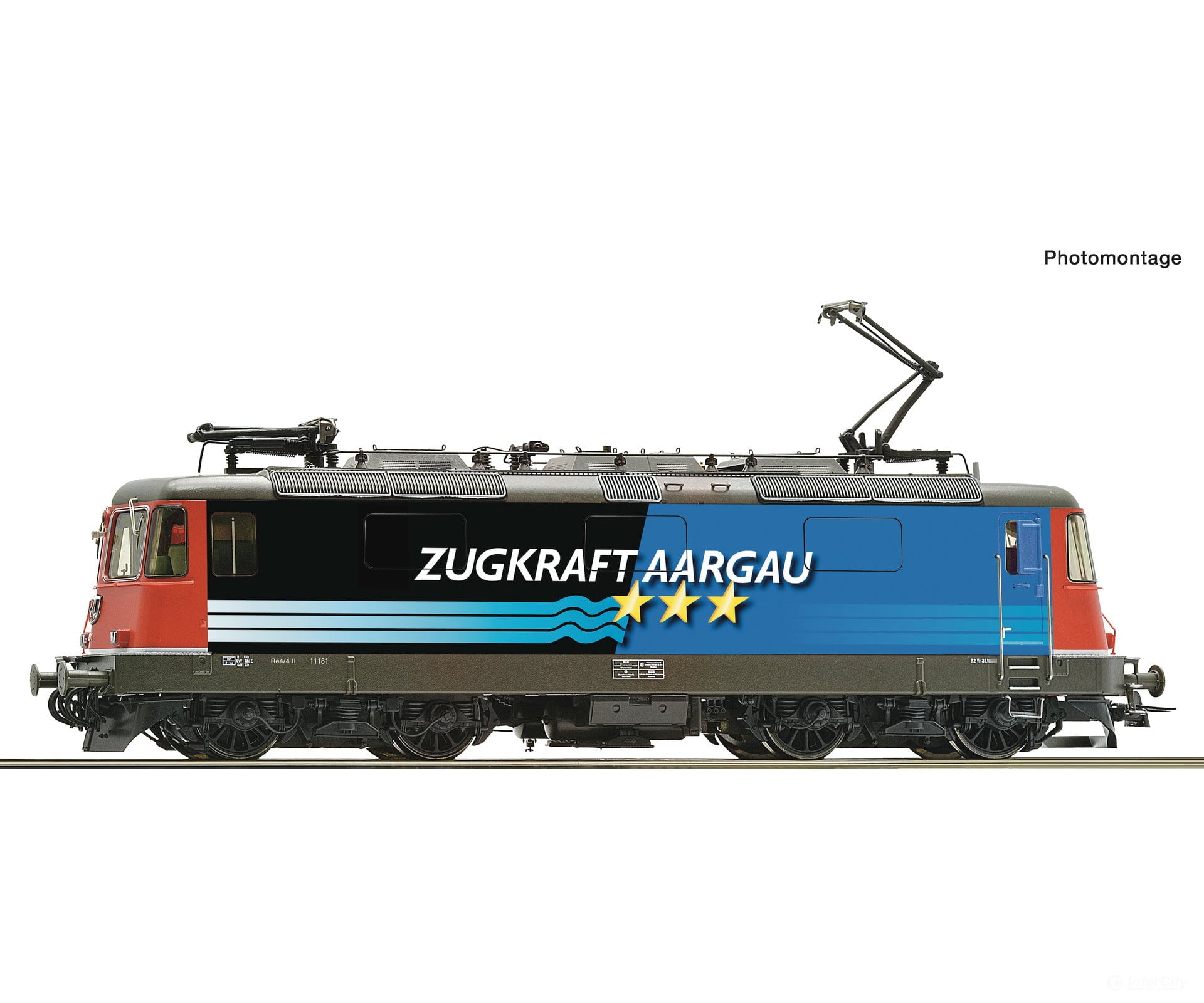 Roco 7500123 Ho Elektrolokomotive Re 4/4 Ii 11181 ’Zugkraft Aargau’ Sbb Dc Analog European