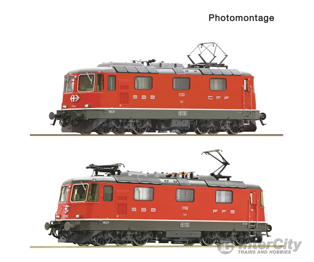 Roco 7500127 Ho 2 Piece Set: Electric Locomotive Re 4/4 Ii 11133 And 11192 Sbb Dc Analog European