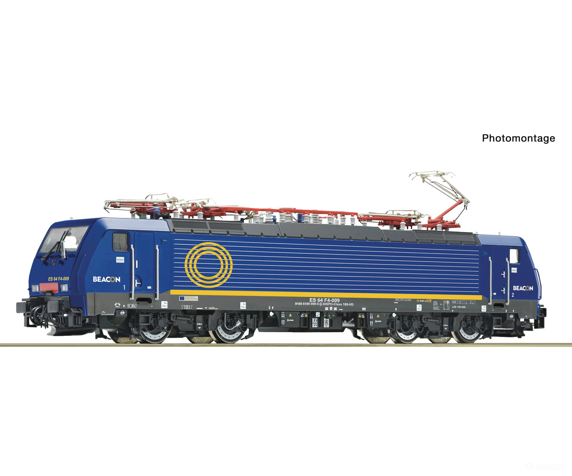 Roco 7500188 HO Electric locomotive 189 909-5 Beacon Rail DC Analog European Locomotives