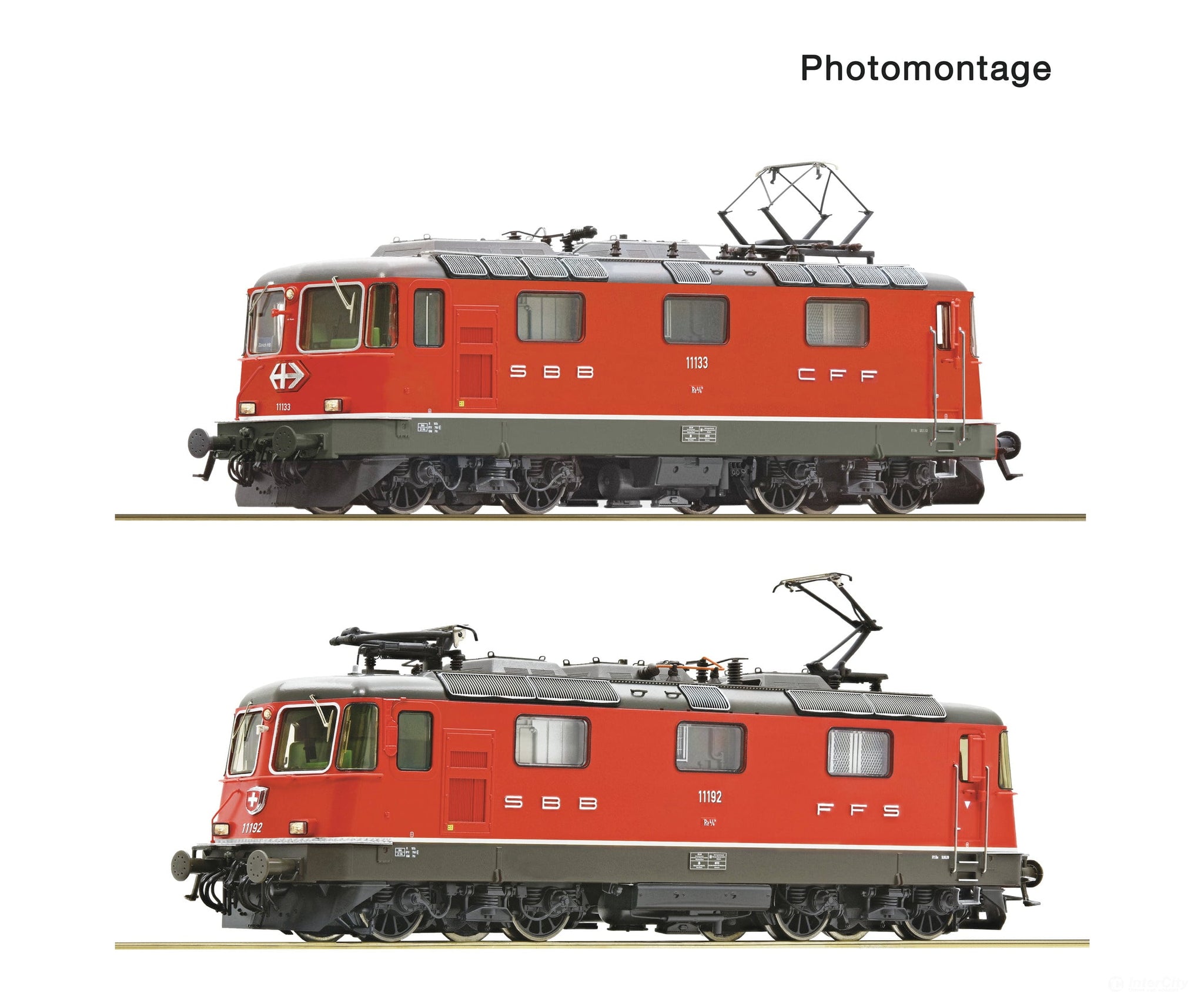 Roco 7520127 Ho 2 Piece Set: Electric Locomotive Re 4/4 Ii 11133 And 11192 Sbb Ac Digital Sound