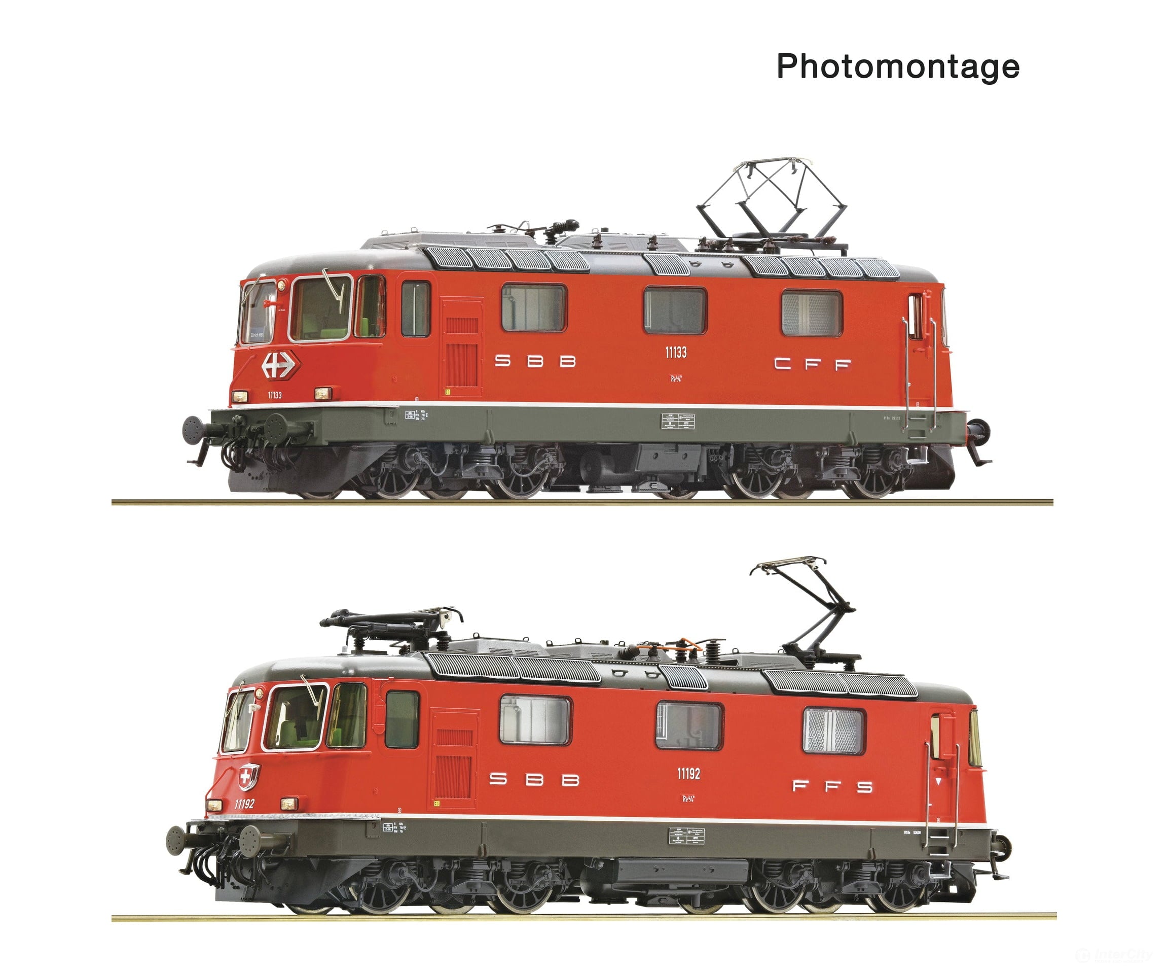 Roco 7520127 Ho 2 Piece Set: Electric Locomotive Re 4/4 Ii 11133 And 11192 Sbb Ac Digital Sound