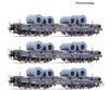 Roco 76002 Ho 3-Piece Set: Heavy-Duty Wagon Db Era 4 European Freight Cars