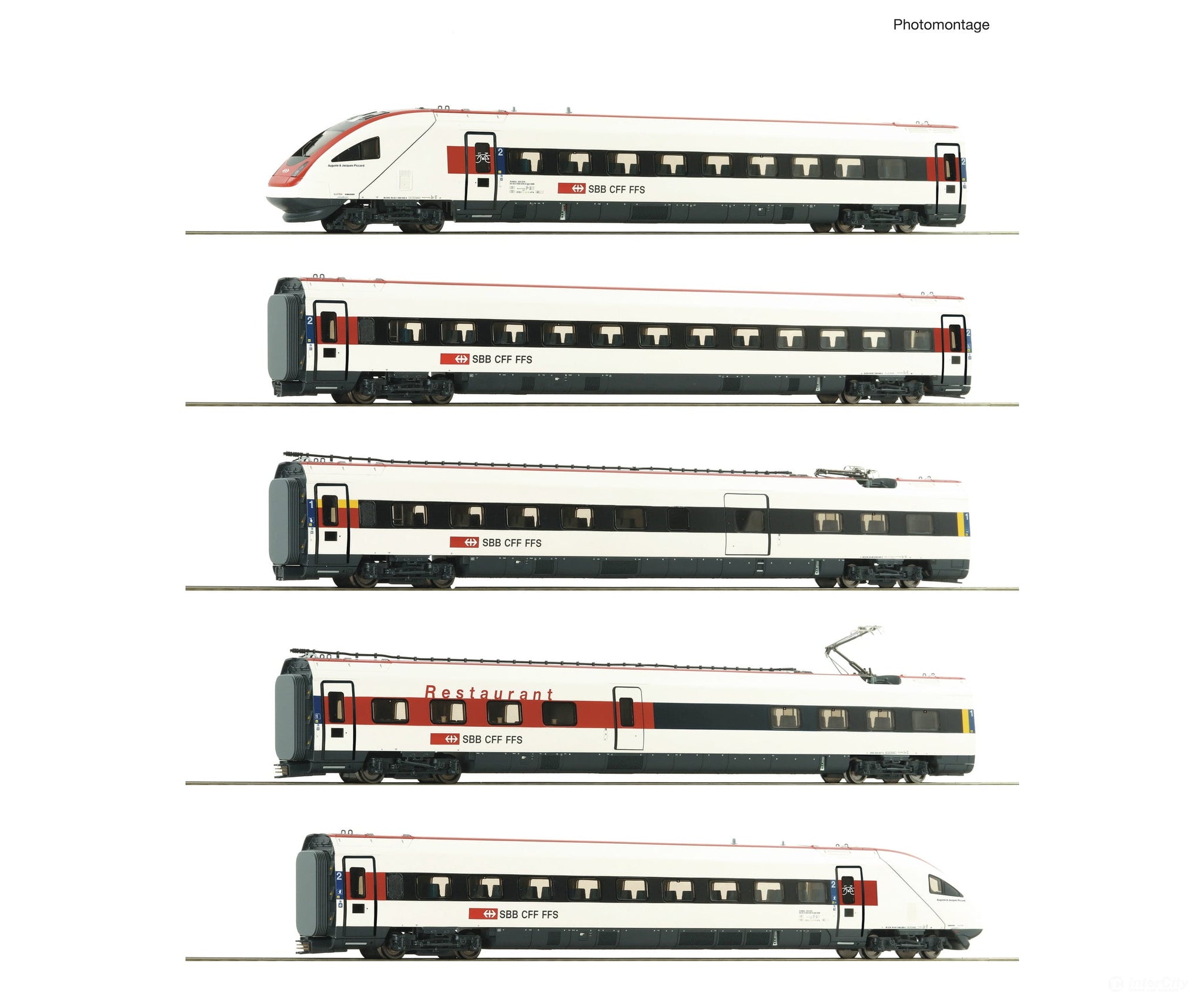 Roco 7700036 HO 5-piece set: Electric multiple unit ICN RABDe 500 039-8 SBB European Locomotives