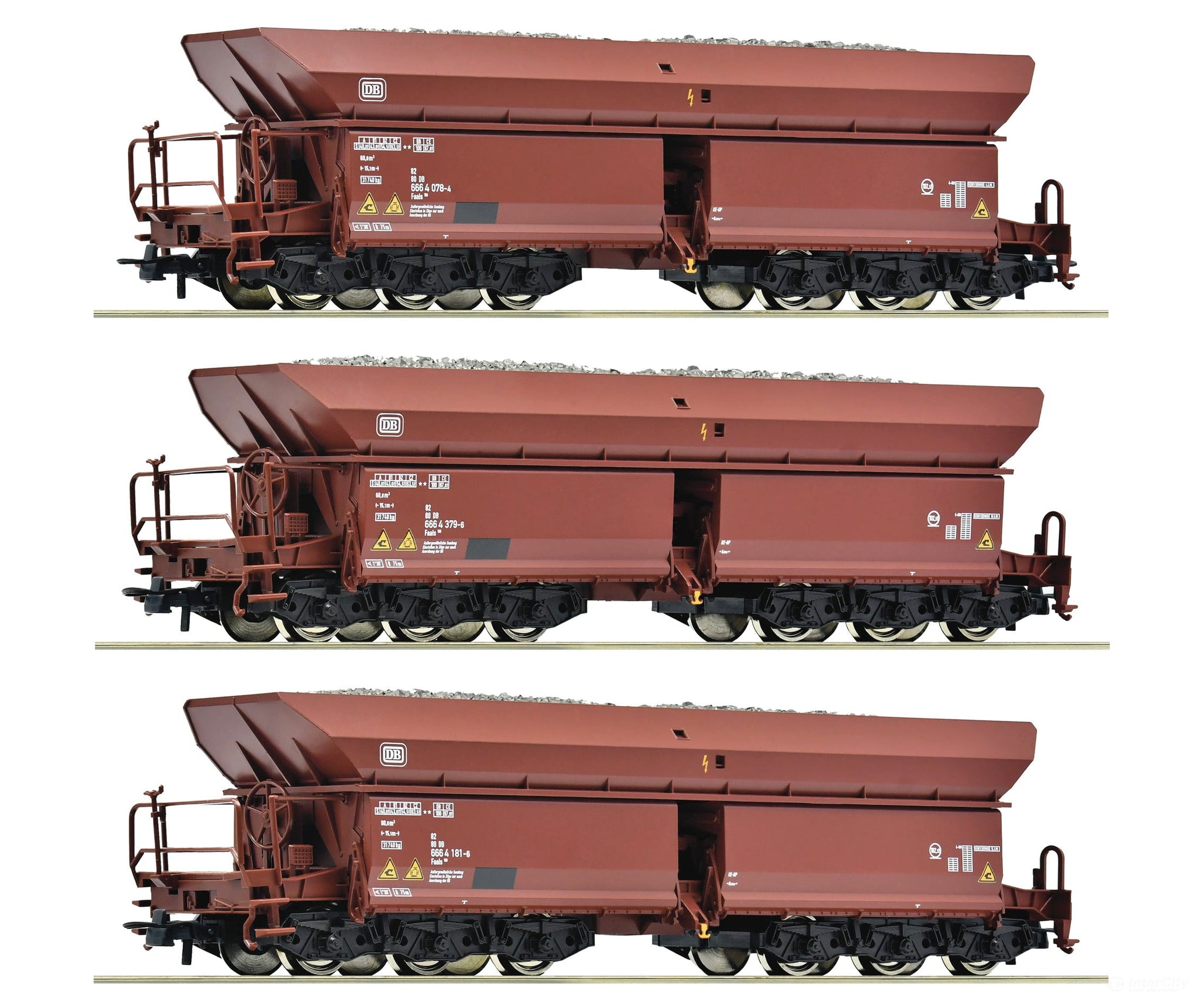 Roco 77030 HO 3 piece set (1): Ore wagons DB European Passenger Cars