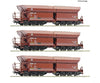Roco 77031 HO 3 piece set (2): Ore wagons DB European Passenger Cars