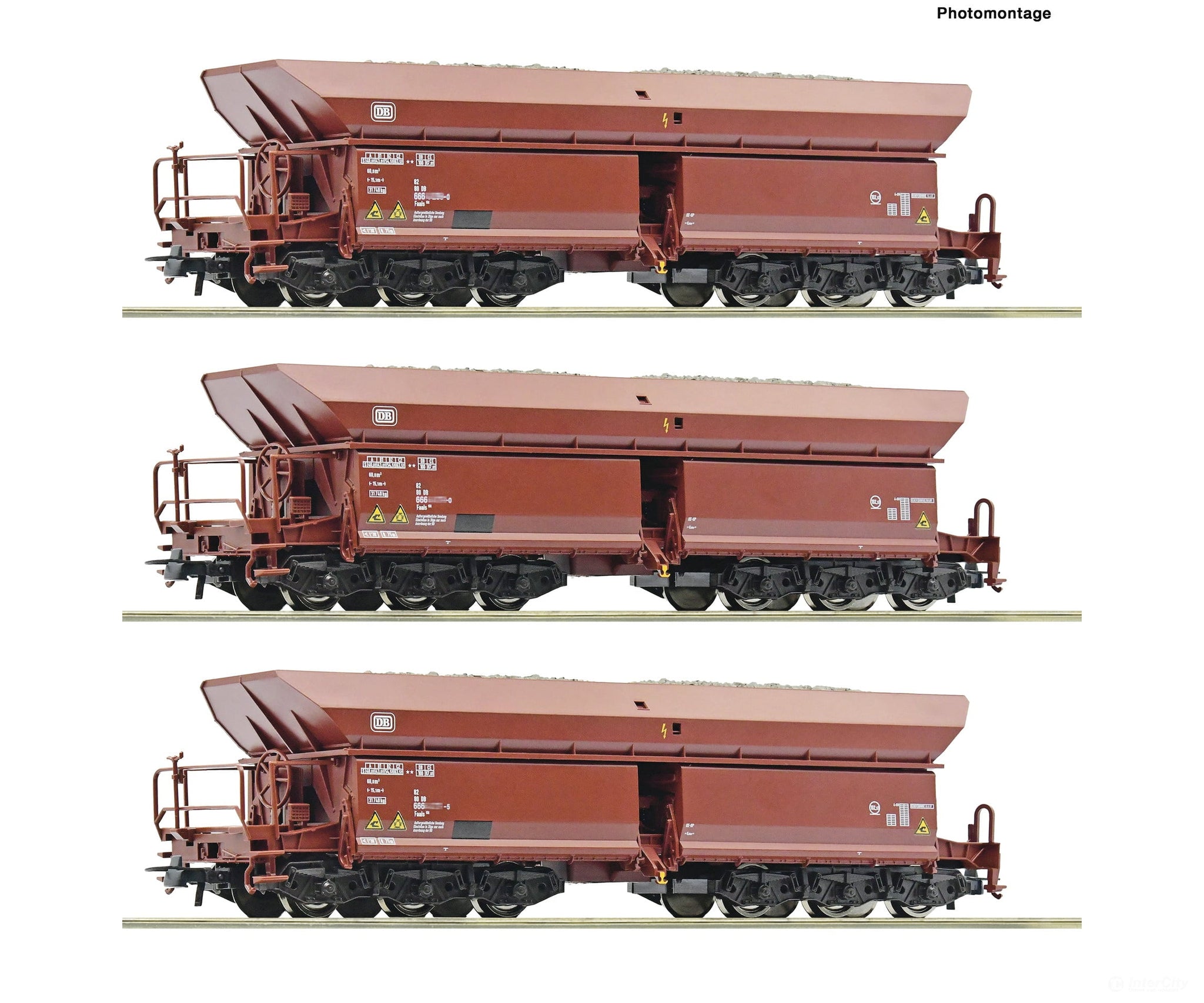 Roco 77031 HO 3 piece set (2): Ore wagons DB European Passenger Cars