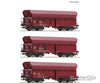 Roco 77033 Ho 3-Piece Set: Self-Unloading Wagon Holcim Era 5 6 European Freight Cars