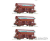 Roco 77052 Ho 3-Piece Set: Swivel Roof Wagons Db Era 4 European Freight Cars