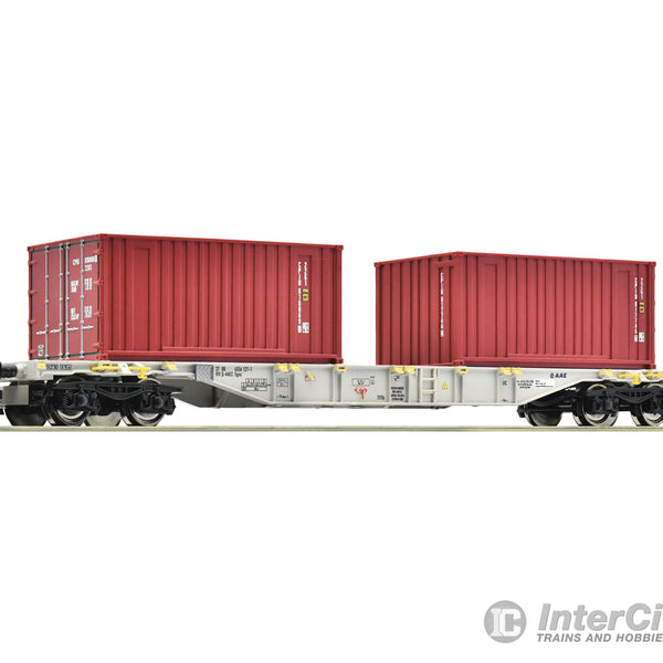 Roco 77345 HO Container carrier wagon, AAE , Era 6