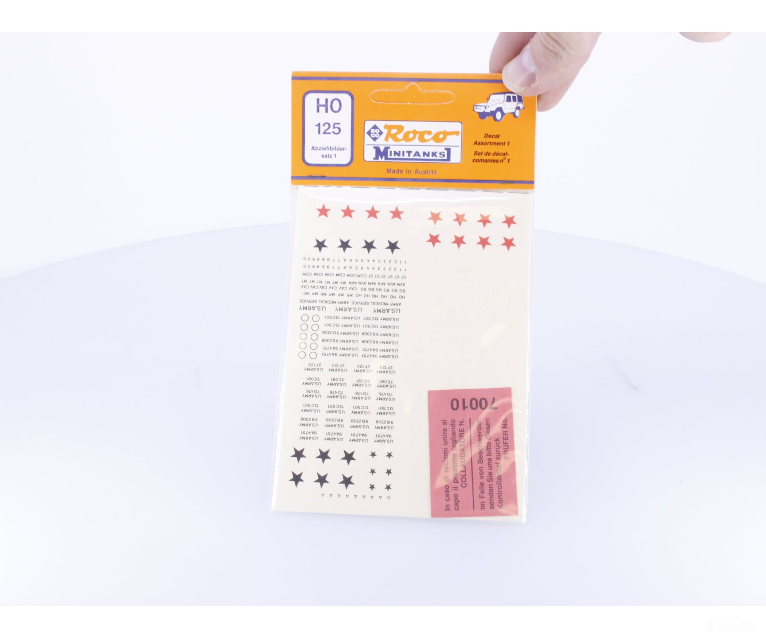 Roco HO 125 HO Decal Assortment 1 (#1) - Decals