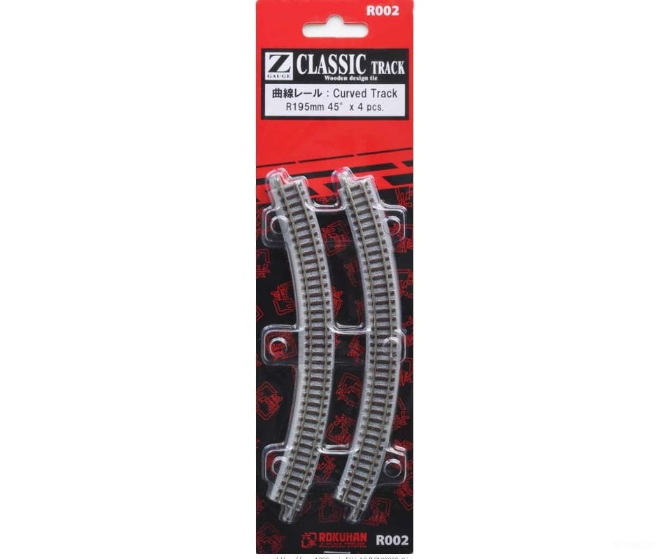 Rokuhan Z R002 Curved track R195 - 45 degree Track & Turnouts