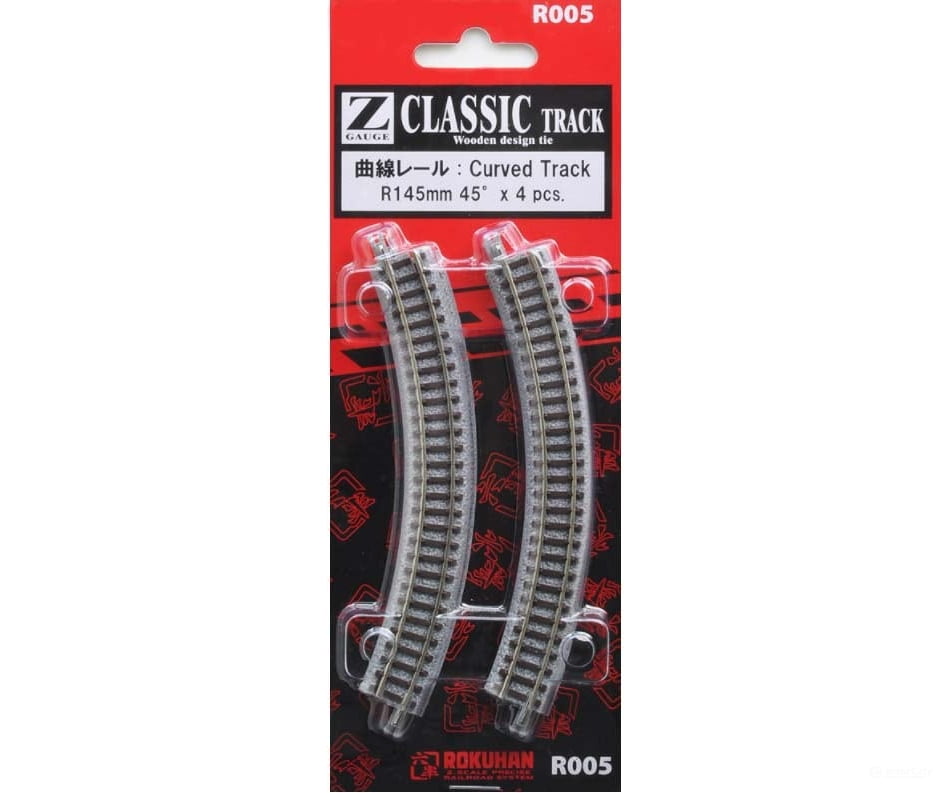 Rokuhan Z R005 Curved track R145 - 45 degree Track & Turnouts