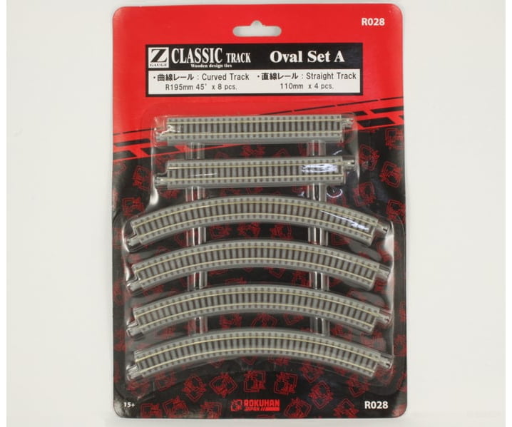 Rokuhan Z R028 Oval track set - (8x R195 - 45 deg & 4x straight tracks) Track & Turnouts