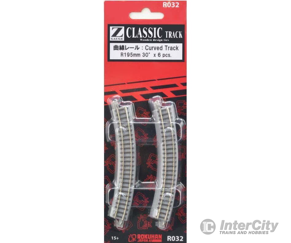 Rokuhan Z R032 R195mm 30 degree curve Track & Turnouts