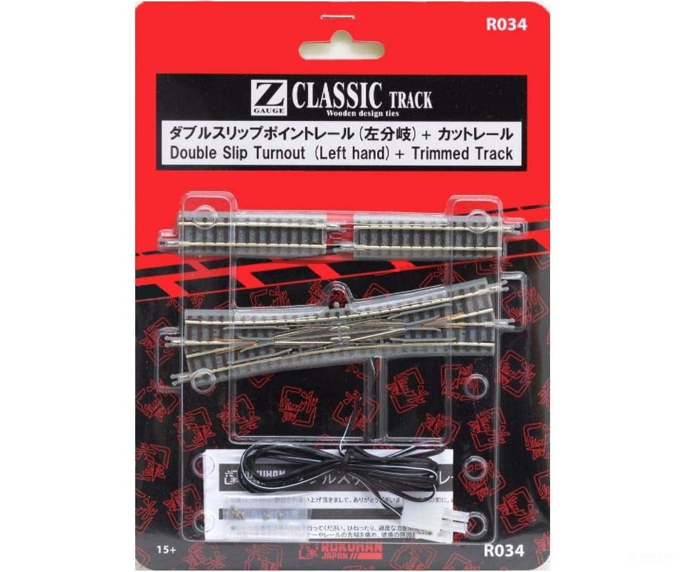 Rokuhan Z R034 Double slip turnout w/straight 53.6mm left track Track & Turnouts