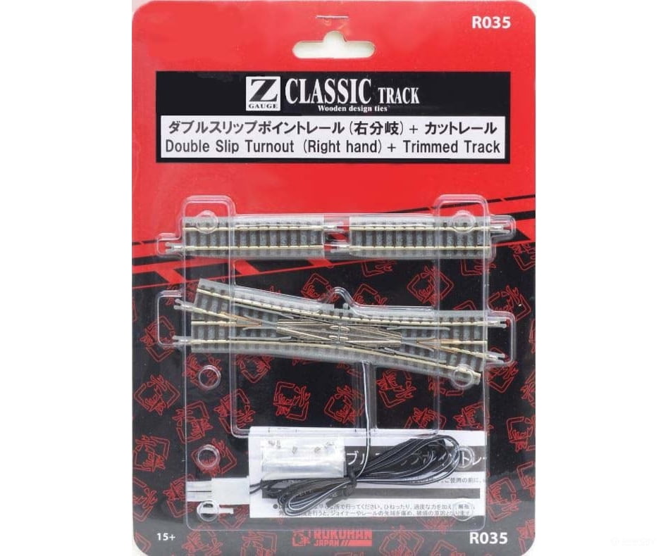 Rokuhan Z R035 Double slip turnout w/straight 53.6mm right track Track & Turnouts