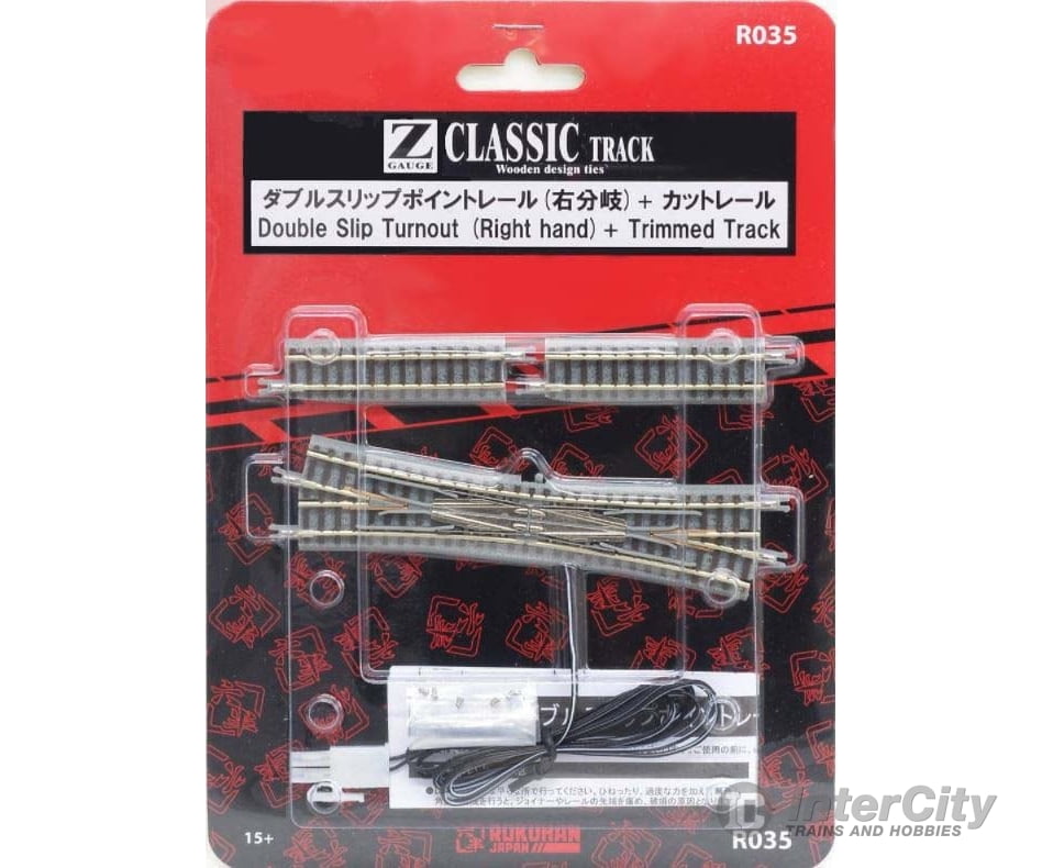 Rokuhan Z R035 Double slip turnout w/straight 53.6mm right track Track & Turnouts