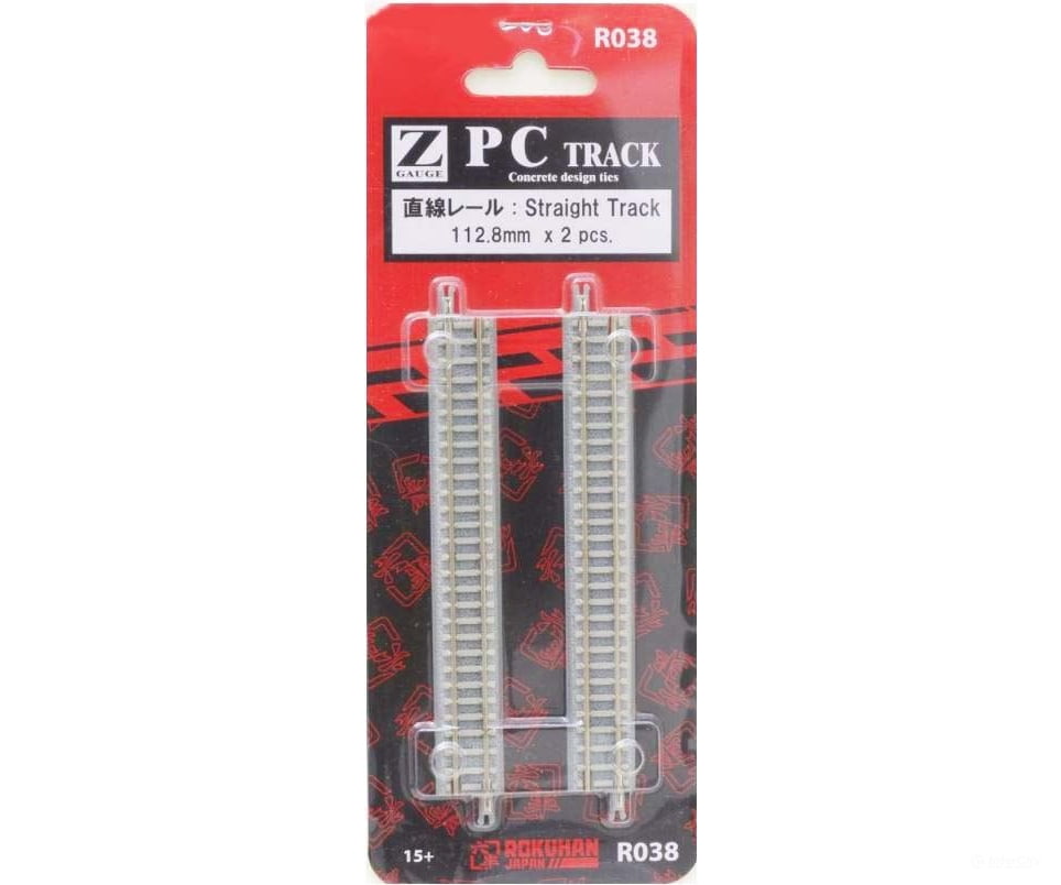 Rokuhan Z R038 PC 112.8mm straight track Concrete ties Track & Turnouts