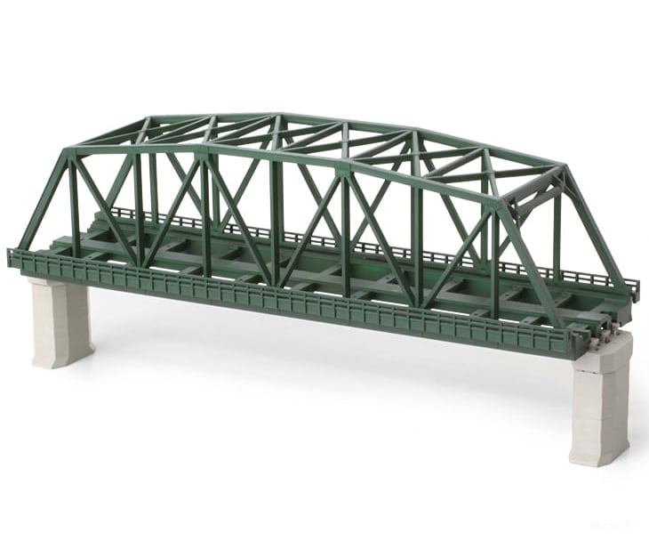 Rokuhan Z R043 Green double track iron bridge 220mm Tunnels & Bridges