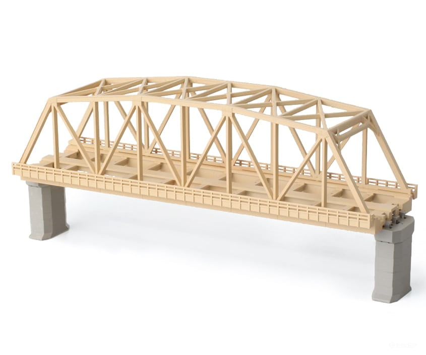 Rokuhan Z R044 Beige double track iron bridge 220mm Tunnels & Bridges