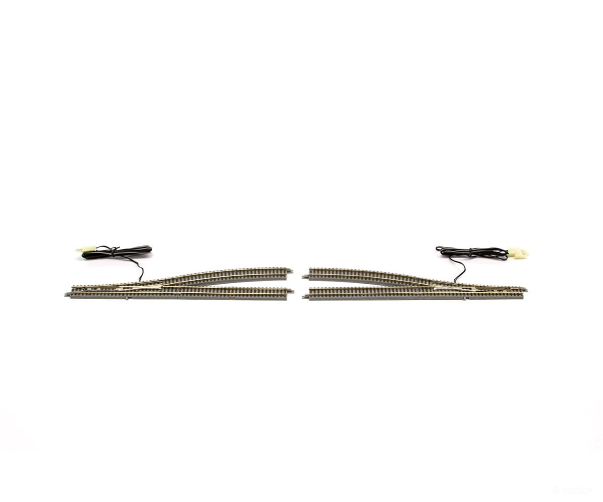 Rokuhan Z R047 Rail set B - siding set. Set contains 1x left hand turnout 1 right hand turnout 2x 490mm curved track