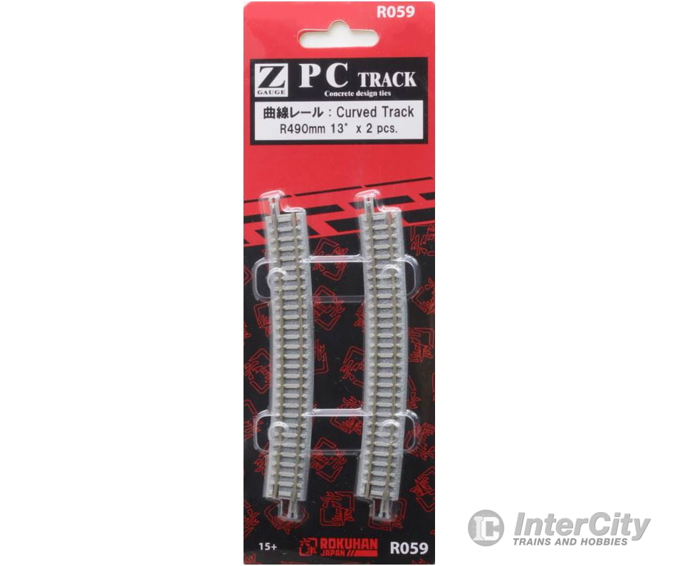 Rokuhan Z R059 490mm 13deg curved track with concrete ties Track & Turnouts