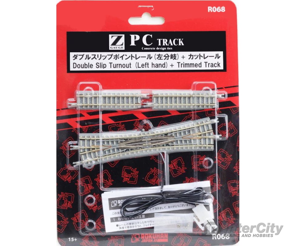 Rokuhan Z R068 PC Double slip turnout w/straight 53.6mm left track Track & Turnouts