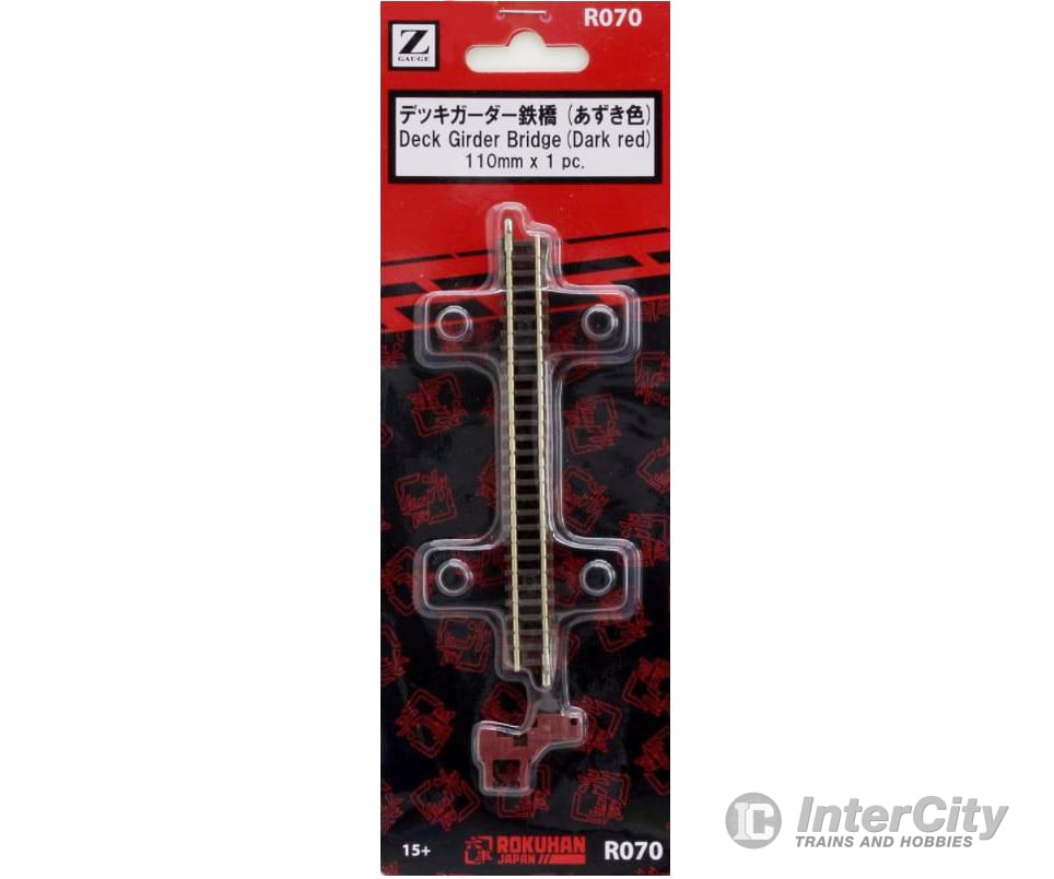 Rokuhan Z R070 Deck girder bridge - dark red Tunnels & Bridges