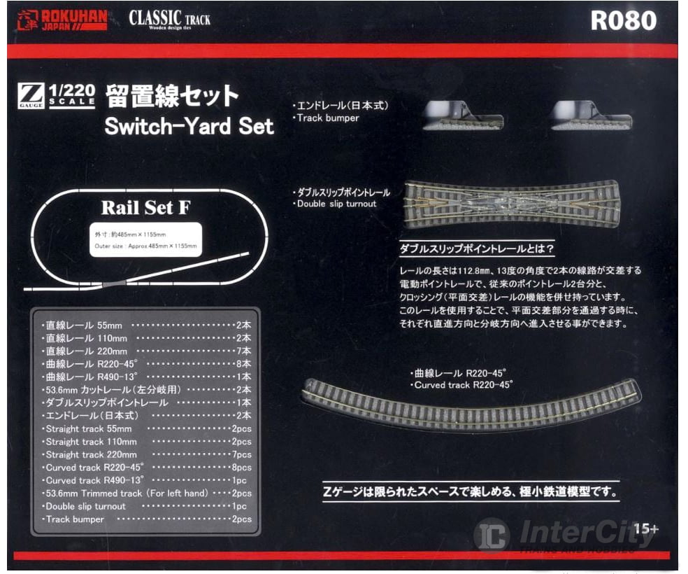 Rokuhan Z R080 Switch Yard Set Track & Turnouts