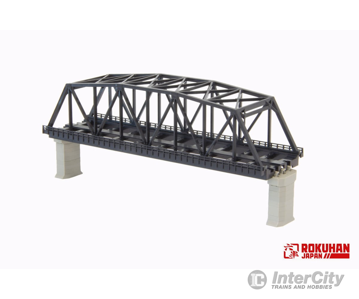 Rokuhan Z R094 Black double track iron bridge 220mm Tunnels & Bridges