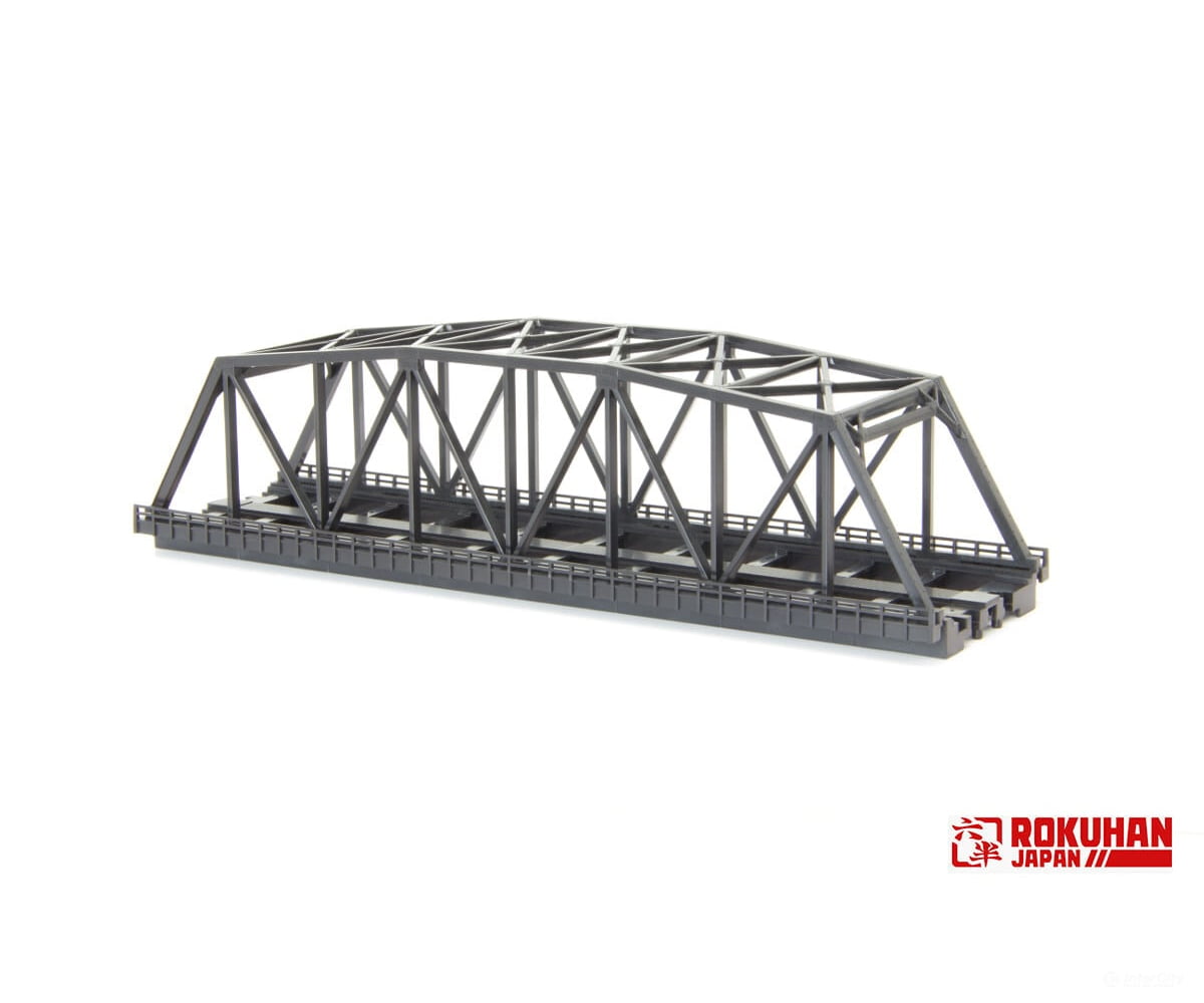 Rokuhan Z R094 Black double track iron bridge 220mm Tunnels & Bridges