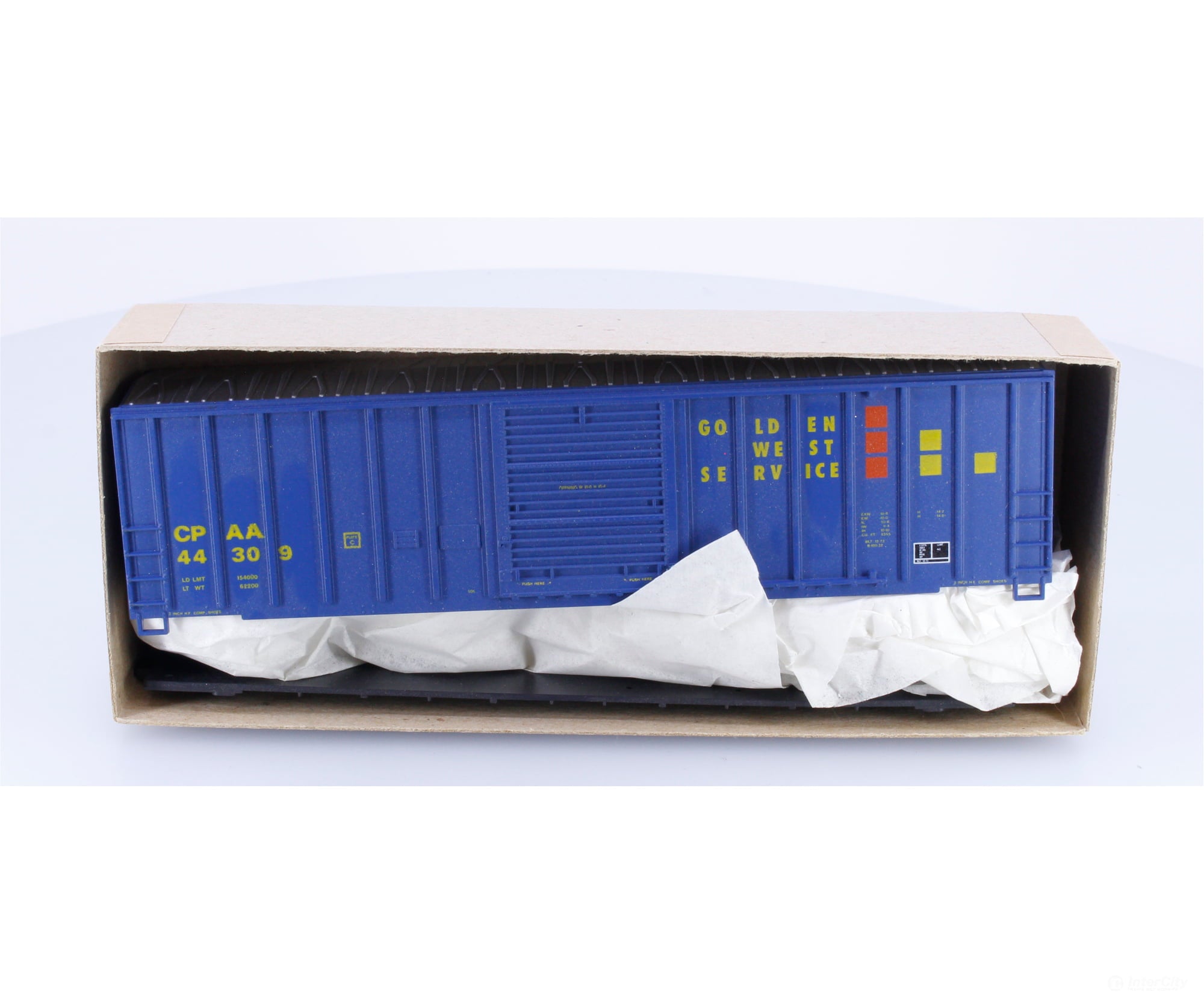 Roundhouse 1-137 HO 50’ FMC Single Door Box Car Kit Golden West (GVSR) 44309 - Freight Cars