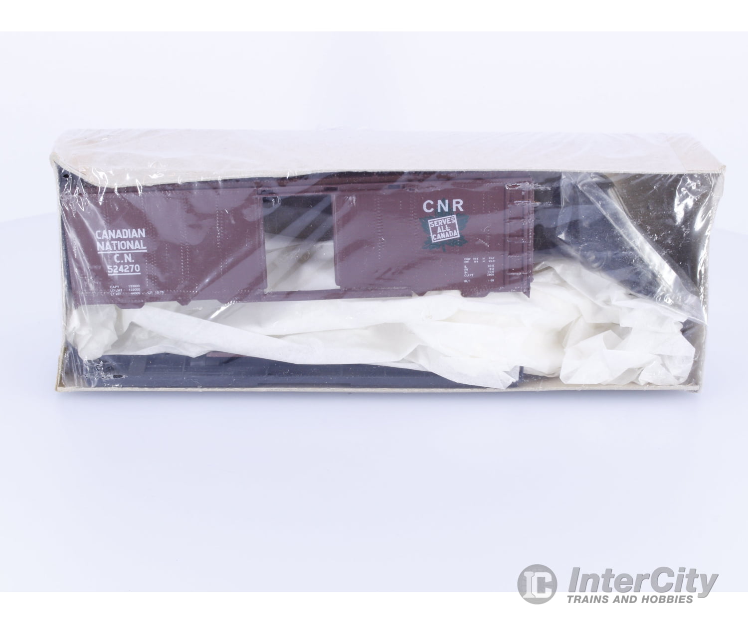 Roundhouse 1049 HO 40’ Boxcar Kit #2 Canadian National (CN) 524270 Freight Cars