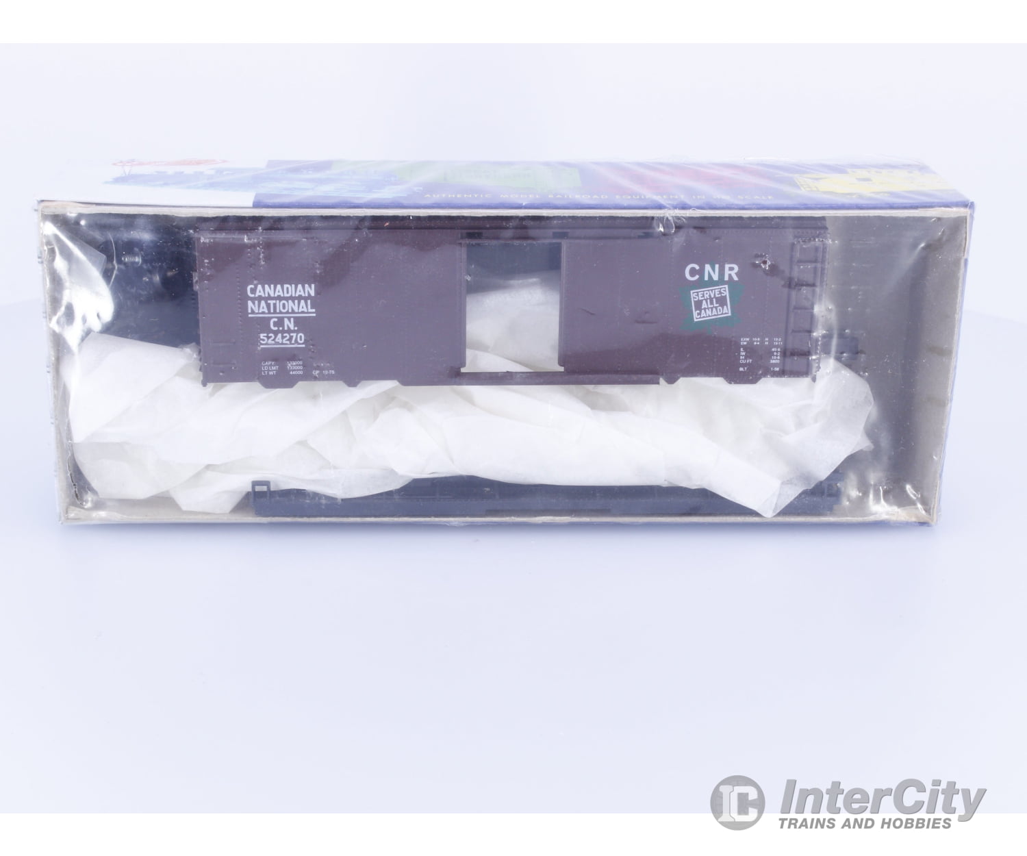 Roundhouse 1049 HO 40’ Boxcar Kit Canadian National (CN) 524270 Freight Cars