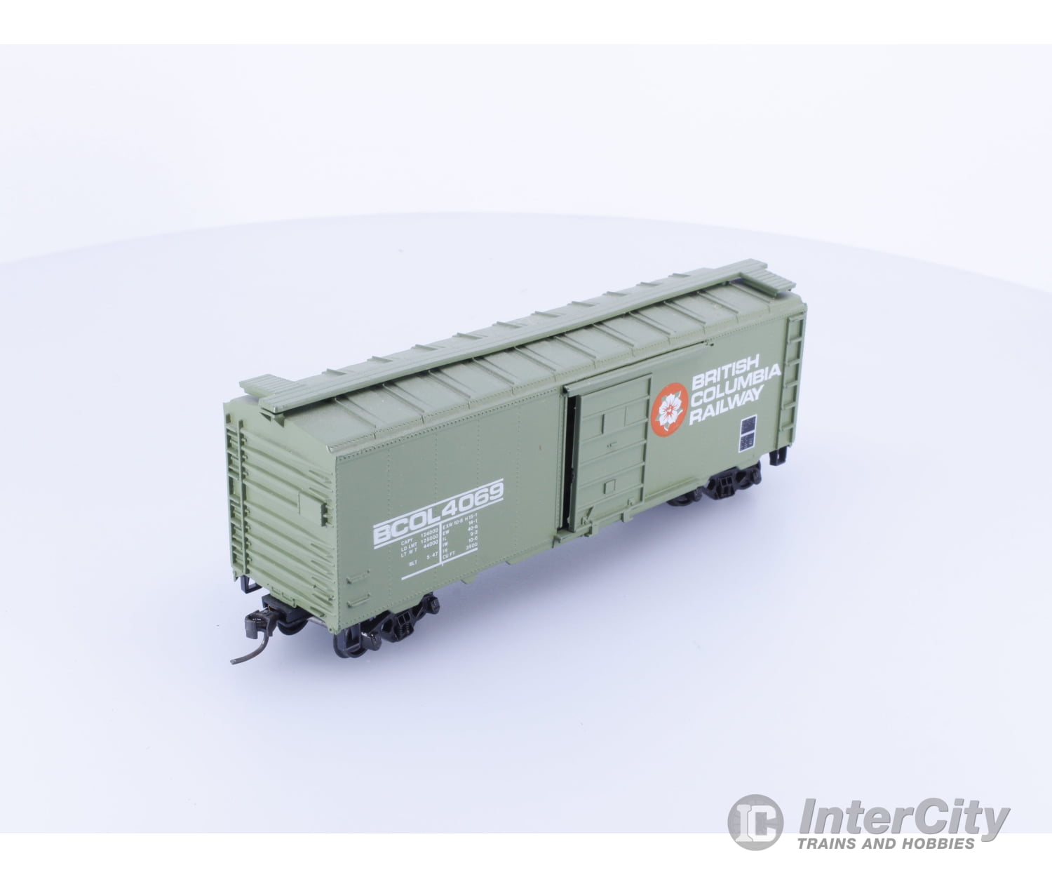 Roundhouse 1064 HO 40’ Boxcar #4 BC Rail (BCOL) 4069 Freight Cars