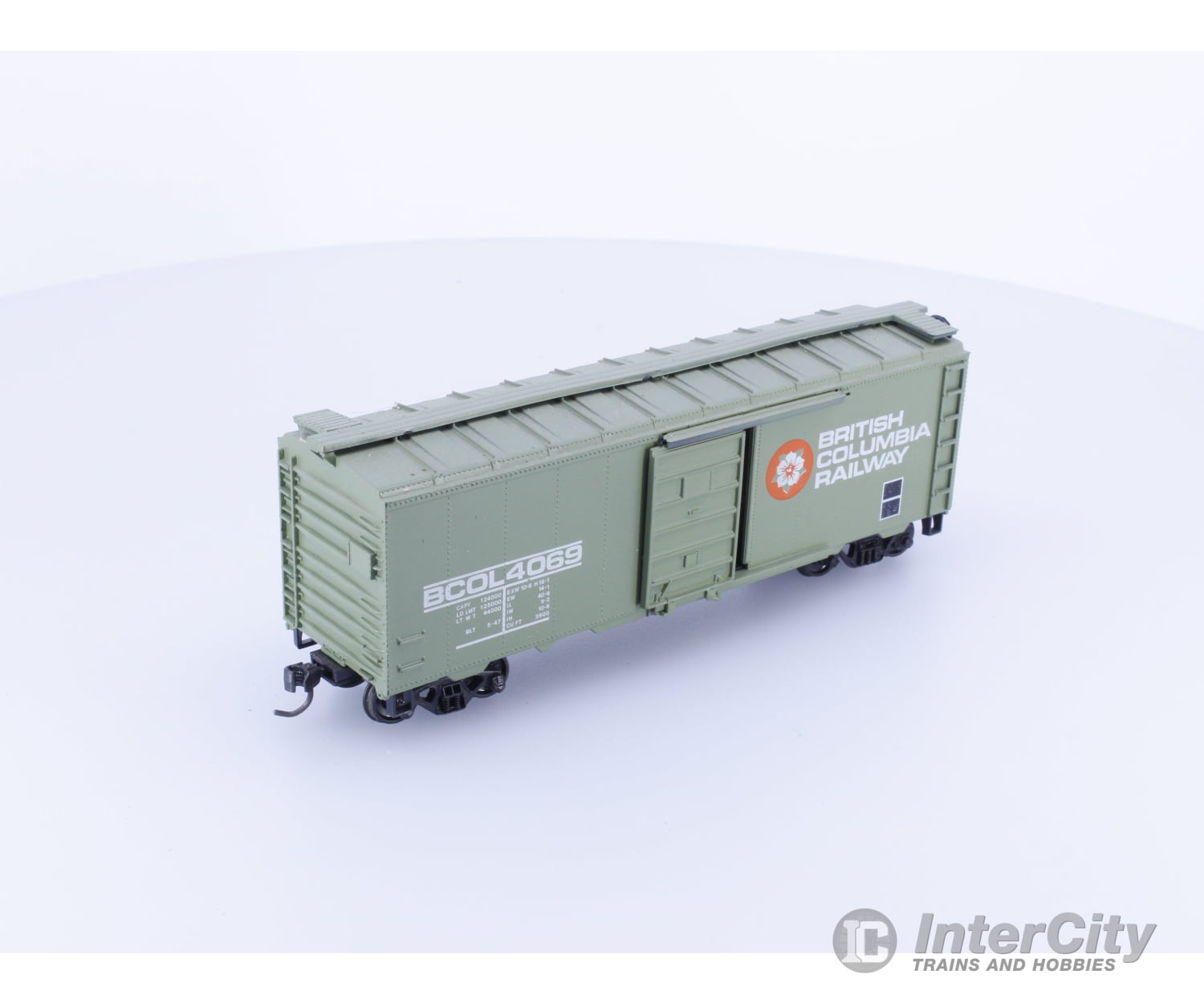 Roundhouse 1064 HO 40’ Boxcar #5 BC Rail (BCOL) 4069 Freight Cars